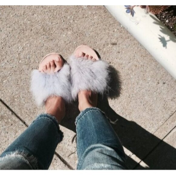 Brother Vellies Marabou Lamu Sandal Lavender Size 9 - Picture 8 of 8